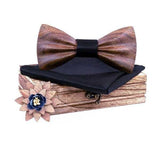 lasanderss.store Noir Nœud papillon en bois