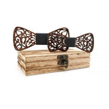 lasanderss.store Noir Nœud papillon en bois Père et Fils