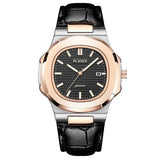 lasanderss.store Noir/Or Montre cuir Classique pour Homme