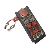 lasanderss.store Or Bretelles en cuir décontracté pour hommes, 6 Clips