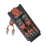 lasanderss.store Or Bretelles en cuir marron Vintage, 6 Clips