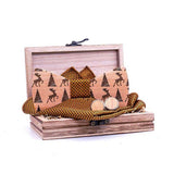 lasanderss.store Or Coffret nœud papillon pochette et une paire de boutons de manchette