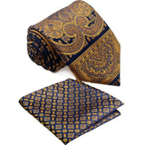lasanderss.store Or cravates pochette en soie pour hommes