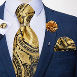 lasanderss.store Or Ensemble Cravate Anneau Broche