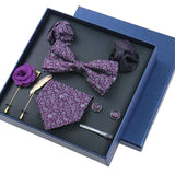 lasanderss.store Pinces à cravate Violet Coffret cravate magnifique pour homme