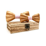 lasanderss.store Rose Nœud papillon en bois père enfant