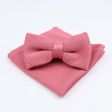 lasanderss.store Rose nœuds papillon et pochette tricoté