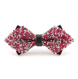 lasanderss.store Rose/Noir Nœud papillon cristal