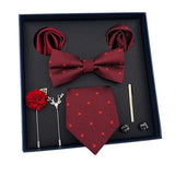 lasanderss.store Rouge-2 Coffret cravate de mariage