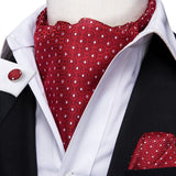 lasanderss.store Rouge Ascot cravate en soie