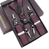 lasanderss.store Rouge Bretelles à crochet pour hommes