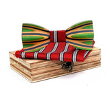 lasanderss.store Rouge Coffret nœud papillon en bois