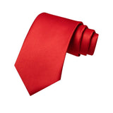 lasanderss.store Rouge cravate couleur unie 8cm pour hommes