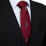 lasanderss.store Rouge Cravate en soie classique pour homme