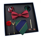 lasanderss.store Rouge Ensemble de cravate magnifique avec Coffret cadeau