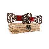 lasanderss.store Rouge Nœud papillon en bois Père et Fils