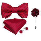 lasanderss.store Rouge Nœud papillon -pochette broche