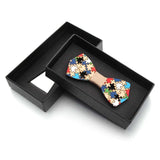 lasanderss.store style1 Nœud papillon style puzzle en bois pour hommes