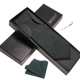 lasanderss.store Vert-A Ensembles de cravates avec pinces et mouchoirs