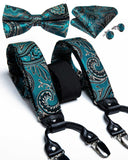 lasanderss.store Vert Bretelles 6 Clips nœud papillon et pochette