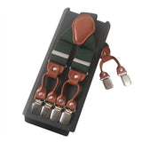 lasanderss.store Vert Bretelles en cuir décontracté pour hommes, 6 Clips