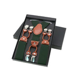 lasanderss.store Vert Bretelles en cuir pour hommes