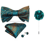 lasanderss.store Vert Cravate nœud papillon -pochette broche pour homme