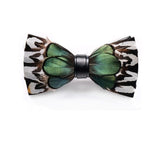 lasanderss.store Vert nœud papillon plumes avec coffret cadeau