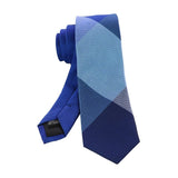 lasanderss.store Vêtements et accessoires Bleu cravate à carreaux en soie 6cm pour hommes