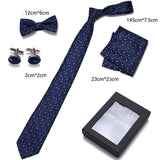 lasanderss.store Vêtements et accessoires Cravate nœud papillon pochette en soie boutons de manchette