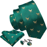 lasanderss.store Vêtements et accessoires Cravate Vert pochette boutons de manchette pour homme