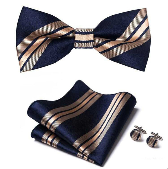 lasanderss.store Vêtements et accessoires OR Nœud Papillon pochette assortie bouton de manchette