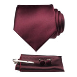 lasanderss.store Vêtements et accessoires Violet Cravate ensemble de cravate pochette 4pcs pour homme