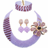 lasanderss.store Violet/Clair Ensembles de bijoux perles