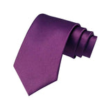 lasanderss.store Violet cravate couleur unie 8cm pour hommes