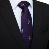 lasanderss.store Violet Cravate en soie classique pour homme