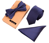 lasanderss.store Violet Cravate fine nœud Papillon et mouchoir 3 Pcs