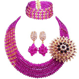 lasanderss.store Violet Ensembles de bijoux perles