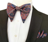 lasanderss.store Violet Gros nœud papillon et pochette pour homme