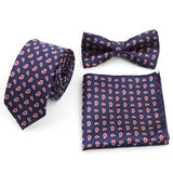 lasanderss.store Violet Nœud Papillon et Mouchoir Cravate 3PCS