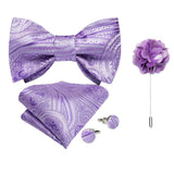 lasanderss.store Violet Nœud papillon -pochette broche
