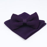 lasanderss.store Violet nœuds papillon et mouchoir tricoté