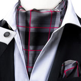 Ascot cravate en soie avec pochette  pour hommes