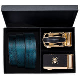 Ceinture à boucle automatique Bleu pour homme