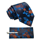 Cravate à fleurs en soie pour hommes