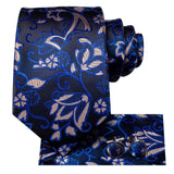 Cravate Bleu en soie  pour hommes 3pcs