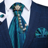 cravate -Broche et pochette en soie pour homme