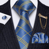 Cravate ensemble en soie pour hommes