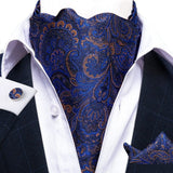 Ensemble Cravate Ascot Vintage en soie pour homme