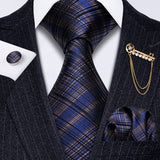 Ensemble cravate en soie pour homme